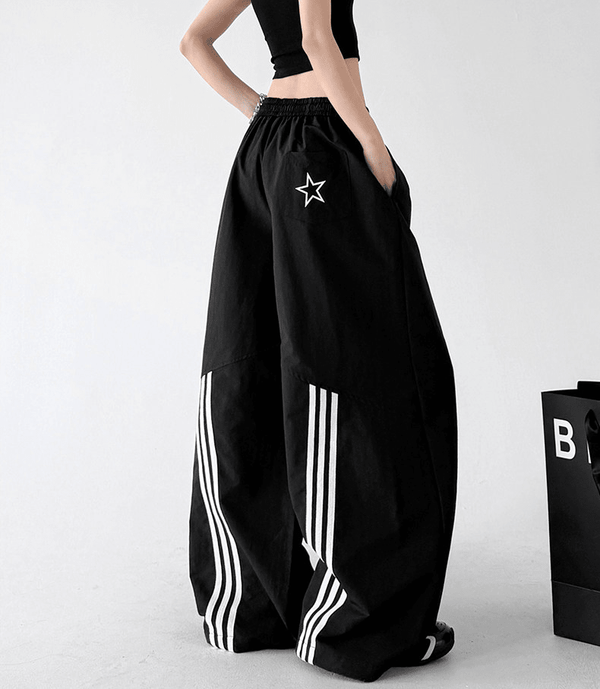 Triple Stripe Wide - Leg Track Pants - CT6215 - COPPING THREADS - CT Select