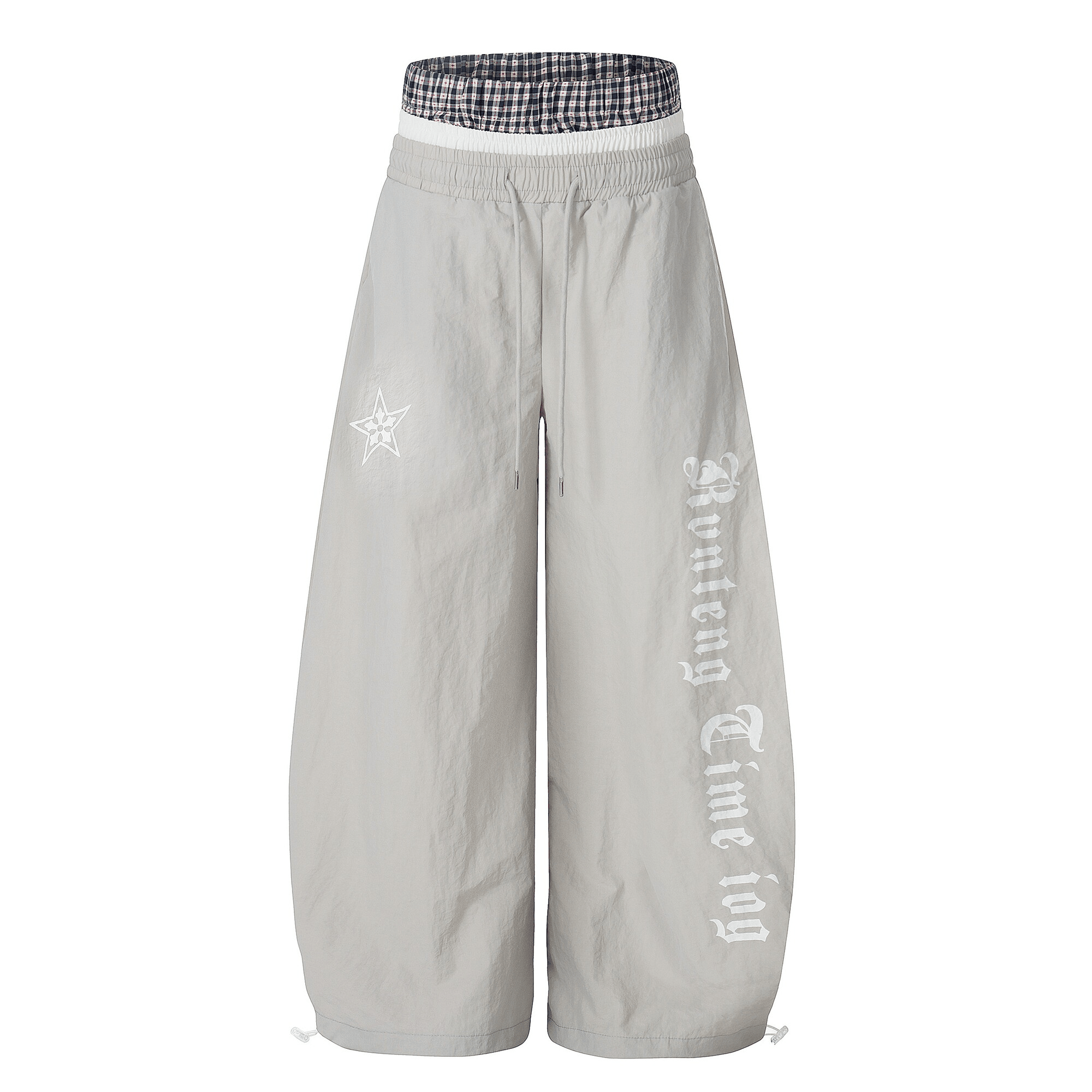 Triple Waistband Letter Print Scythe Parachute Pants - COPPING THREADS - CT Select