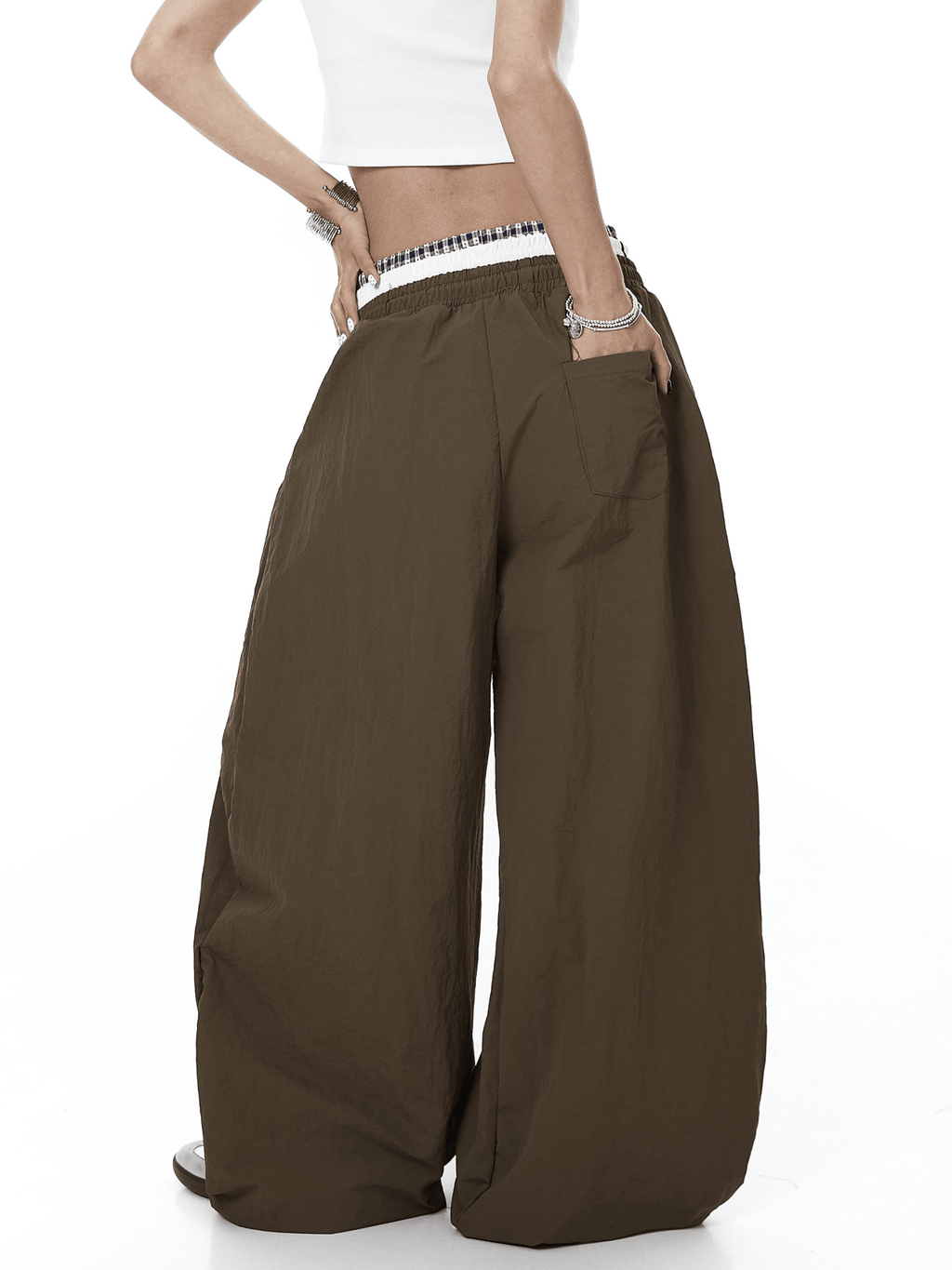 Triple Waistband Letter Print Scythe Parachute Pants - COPPING THREADS - CT Select