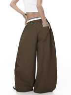 Triple Waistband Letter Print Scythe Parachute Pants - COPPING THREADS - CT Select