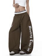 Triple Waistband Letter Print Scythe Parachute Pants - COPPING THREADS - CT Select