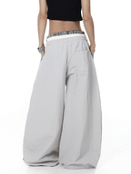 Triple Waistband Letter Print Scythe Parachute Pants - COPPING THREADS - CT Select