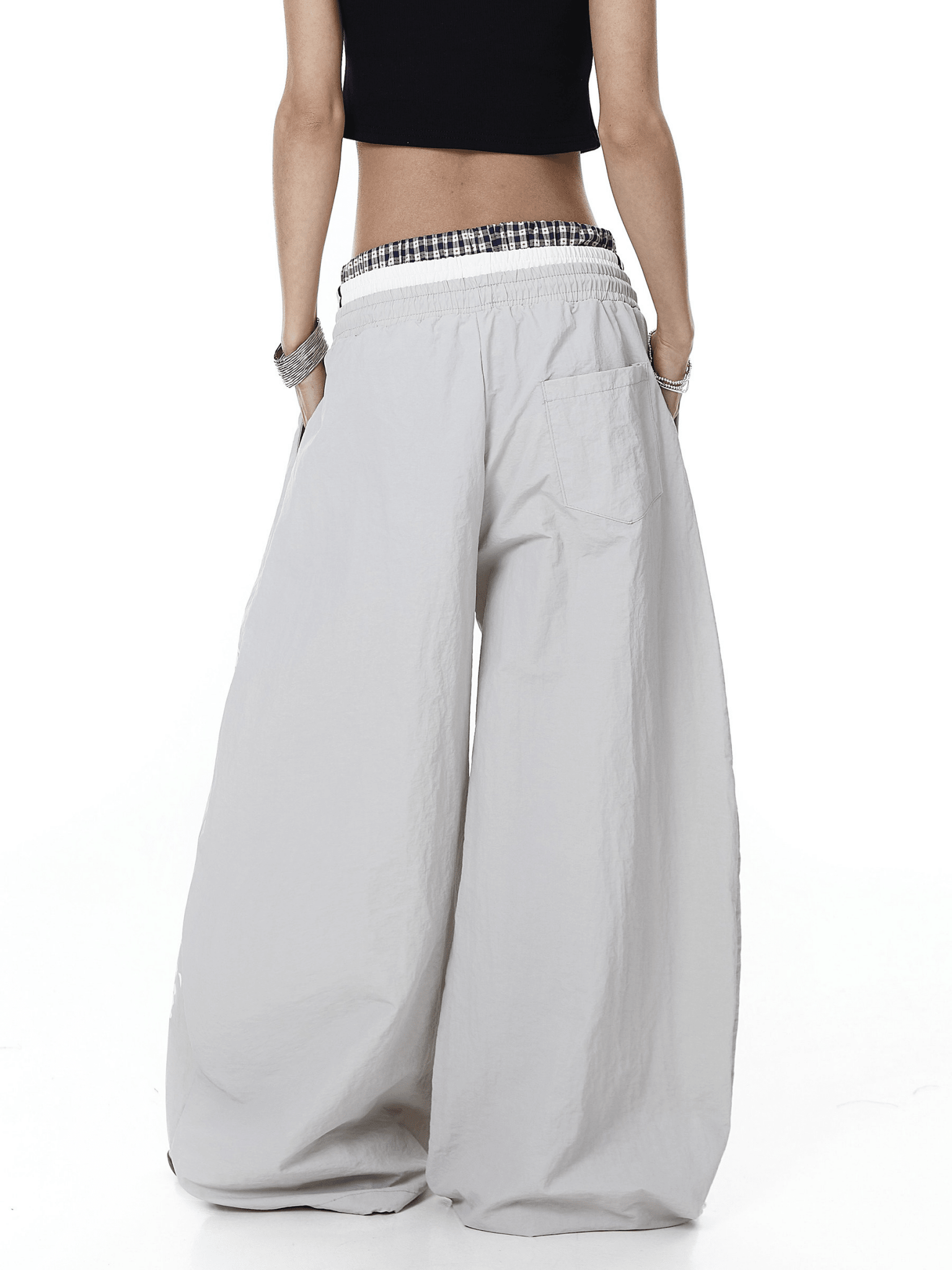 Triple Waistband Letter Print Scythe Parachute Pants - COPPING THREADS - CT Select