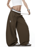 Triple Waistband Letter Print Scythe Parachute Pants - COPPING THREADS - CT Select