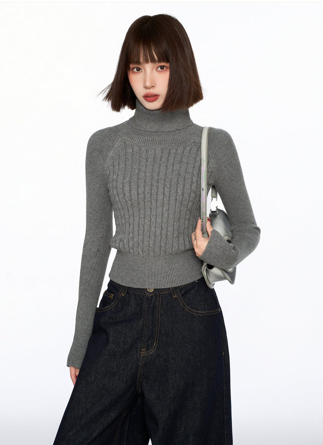 Turtleneck Base Layer Knit Sweater - COPPING THREADS - CT Select Hover Image