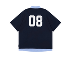 Two - Layer Patchwork Polo Jersey Tee - COPPING THREADS - CT Select
