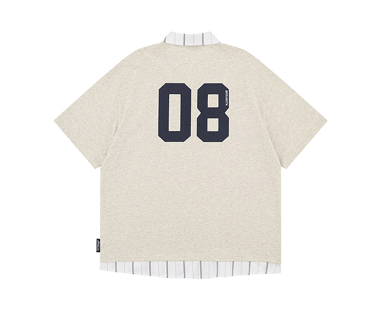 Two - Layer Patchwork Polo Jersey Tee - COPPING THREADS - CT Select