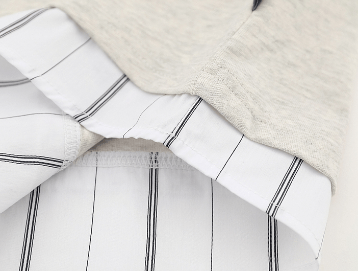 Two - Layer Patchwork Polo Jersey Tee - COPPING THREADS - CT Select