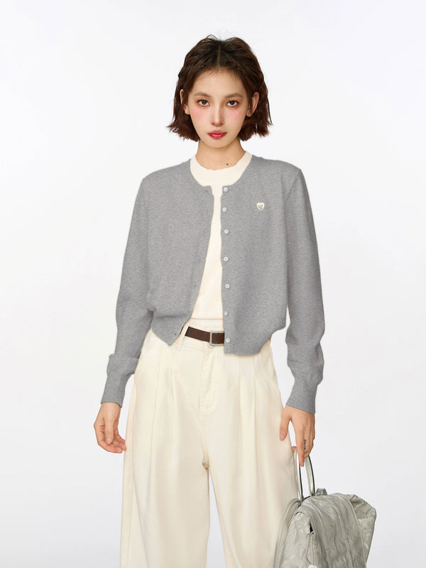 Two - piece Layered Look Knit Cardigan Sweater - COPPING THREADS - CT Select