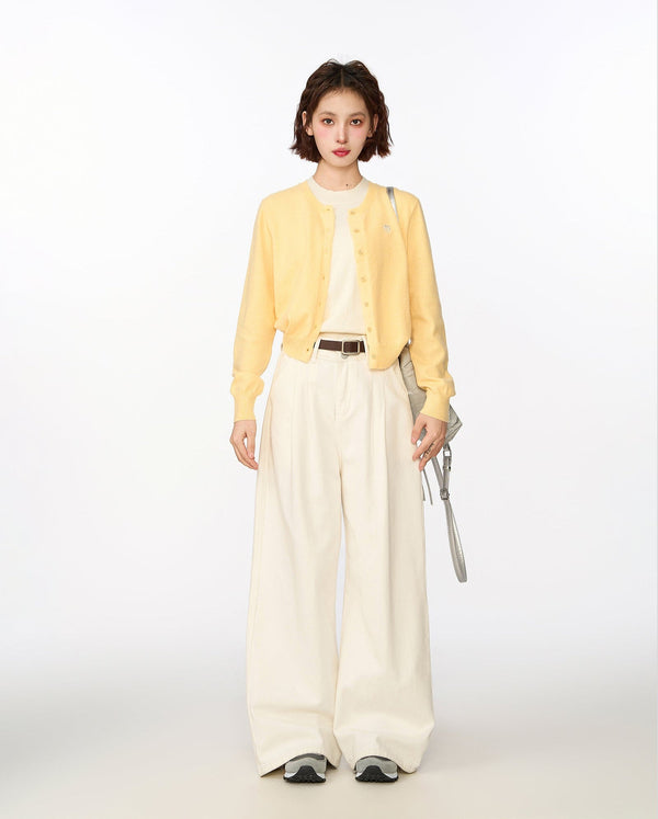 Two - piece Layered Look Knit Cardigan Sweater - COPPING THREADS - CT Select