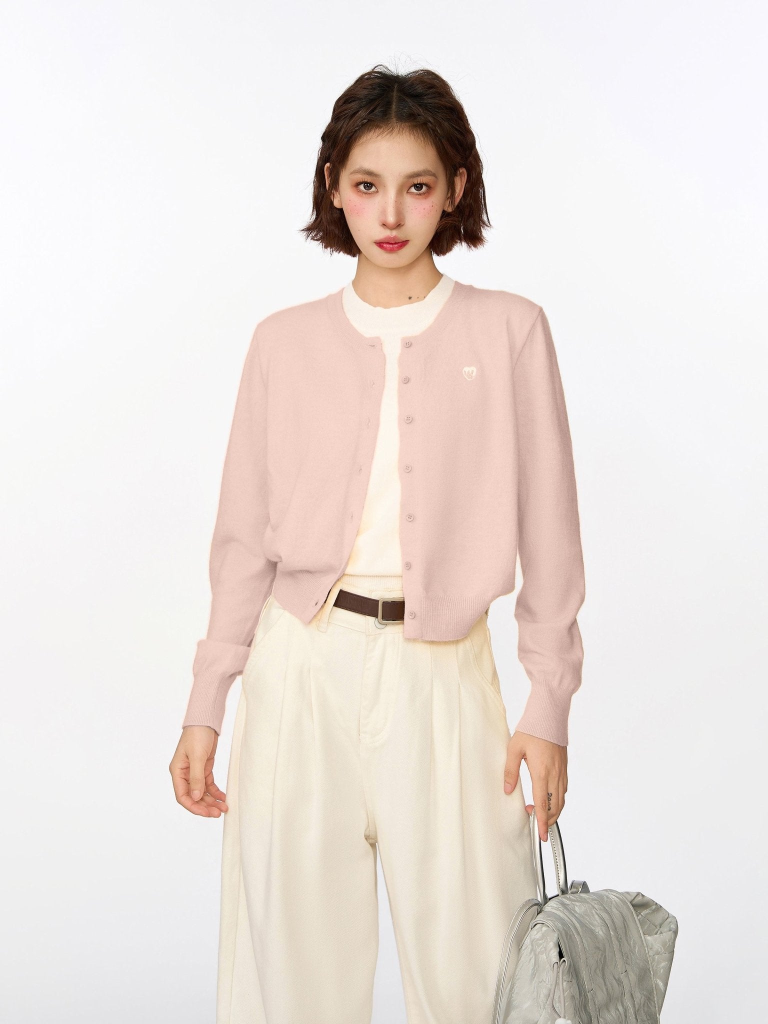 Two - piece Layered Look Knit Cardigan Sweater - COPPING THREADS - CT Select