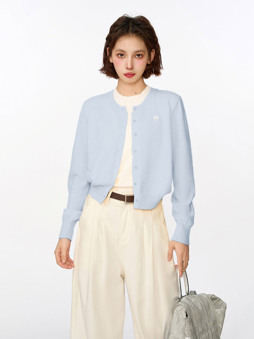 Two - piece Layered Look Knit Cardigan Sweater - COPPING THREADS - CT Select