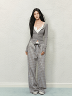 Two - Piece V - Neck Modal Long Sleeve Top - COPPING THREADS - AGAM