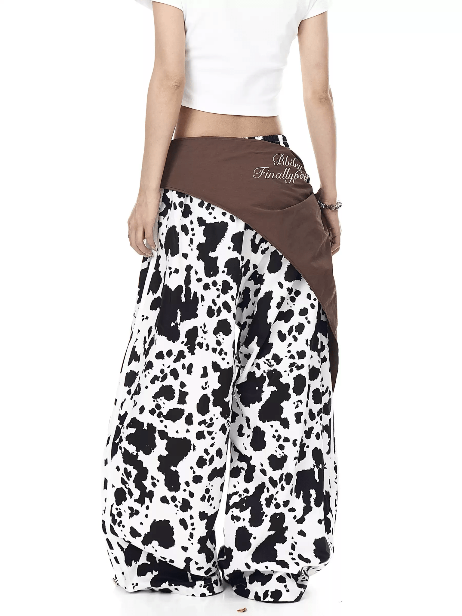 Two - Tone Cow Print Paratrooper Pants - COPPING THREADS - CT Select