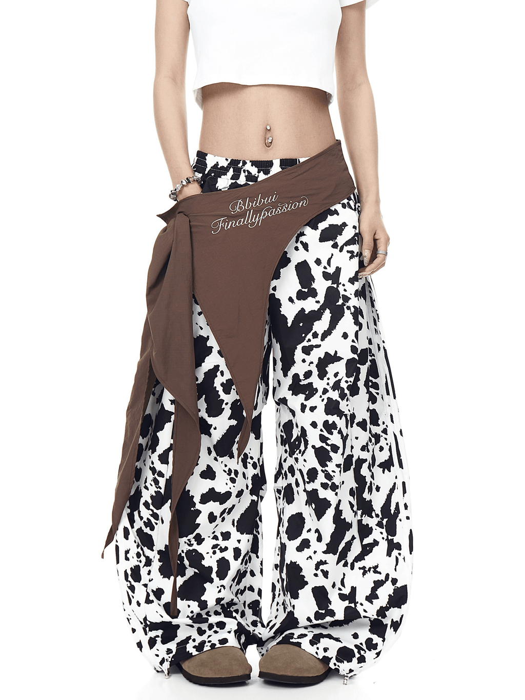 Two - Tone Cow Print Paratrooper Pants - COPPING THREADS - CT Select