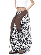 Two - Tone Cow Print Paratrooper Pants - COPPING THREADS - CT Select