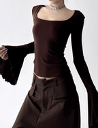 U-Neck Bell Sleeve Fitted Tee - CT8605 - COPPING THREADS - CT Select