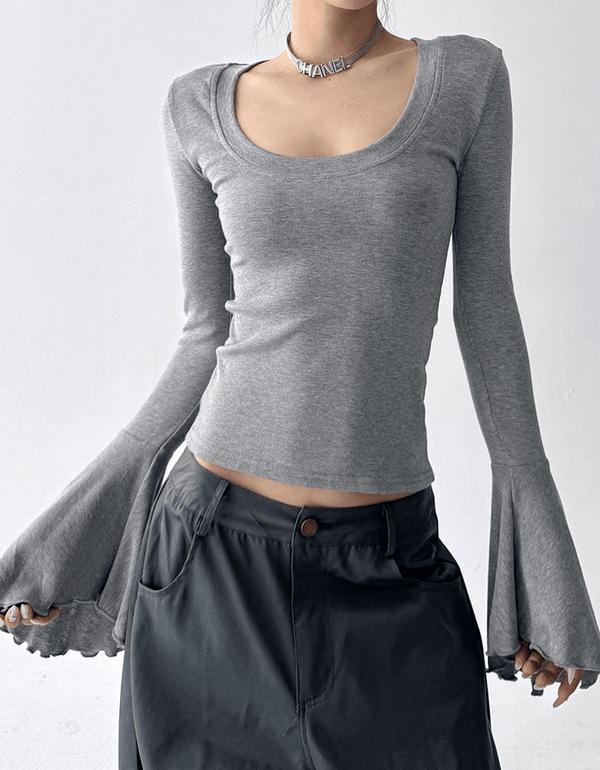 U-Neck Bell Sleeve Fitted Tee - CT8605 - COPPING THREADS - CT Select