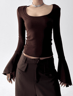 U-Neck Bell Sleeve Fitted Tee - CT8605 - COPPING THREADS - CT Select