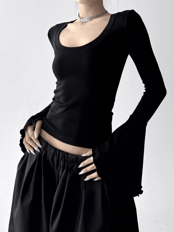 U-Neck Bell Sleeve Fitted Tee - CT8605 - COPPING THREADS - CT Select