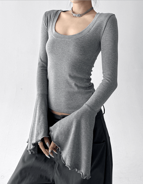 U-Neck Bell Sleeve Fitted Tee - CT8605 - COPPING THREADS - CT Select