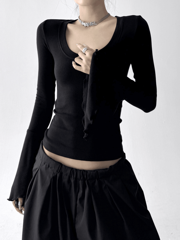 U-Neck Bell Sleeve Fitted Tee - CT8605 - COPPING THREADS - CT Select