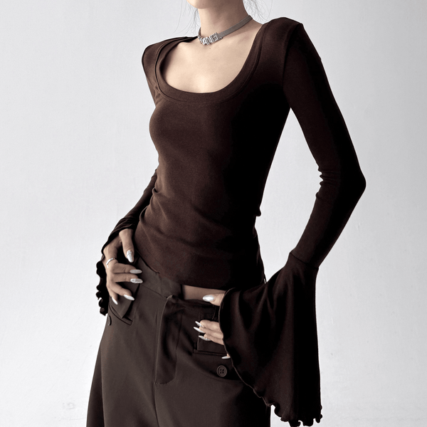 U-Neck Bell Sleeve Fitted Tee - CT8605 - COPPING THREADS - CT Select