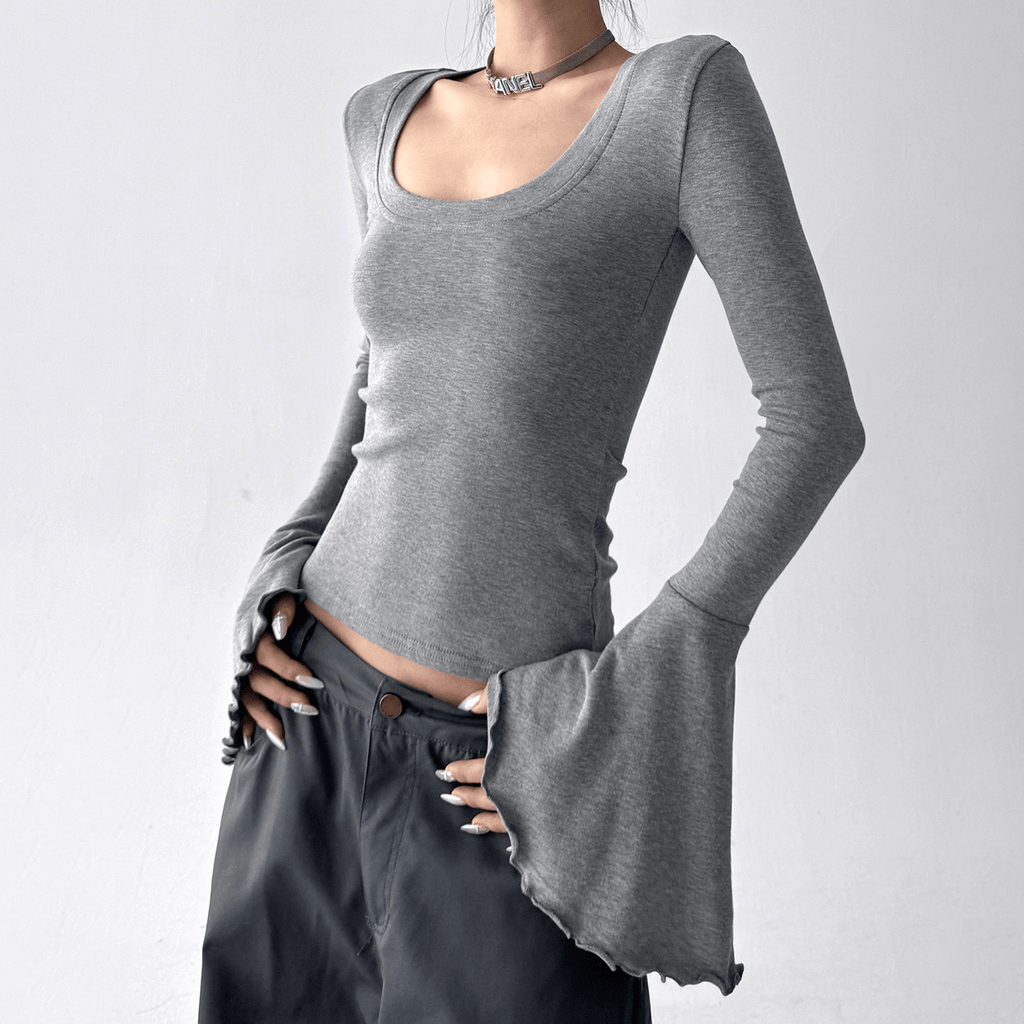 U-Neck Bell Sleeve Fitted Tee - CT8605 - COPPING THREADS - CT Select
