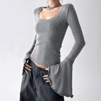 U-Neck Bell Sleeve Fitted Tee - CT8605 - COPPING THREADS - CT Select