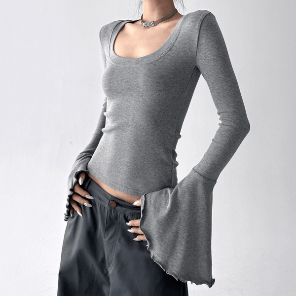 U-Neck Bell Sleeve Fitted Tee - CT8605 - COPPING THREADS - CT Select