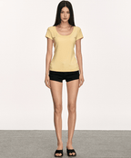 U - Neck Slim Fit Short Sleeve Tee - COPPING THREADS - Anna Aneae