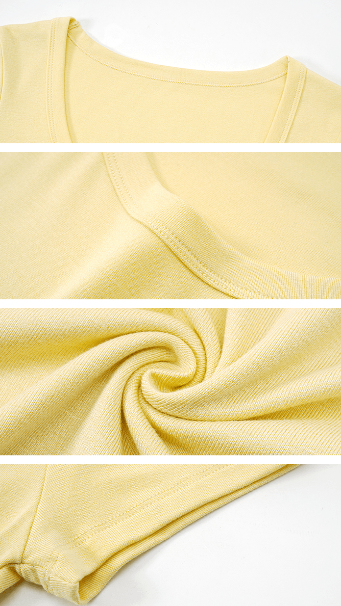 U - Neck Slim Fit Short Sleeve Tee - COPPING THREADS - Anna Aneae