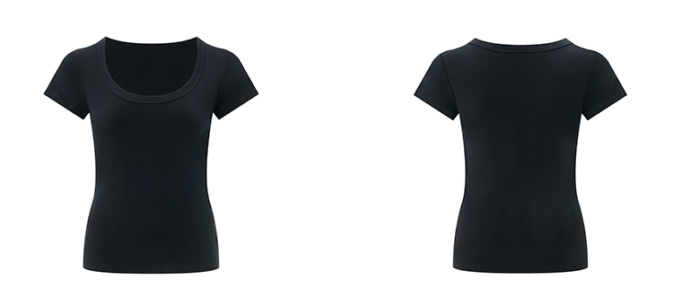 U - Neck Slim Fit Short Sleeve Tee - COPPING THREADS - Anna Aneae