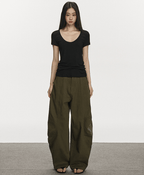 U - Neck Slim Fit Short Sleeve Tee - COPPING THREADS - Anna Aneae