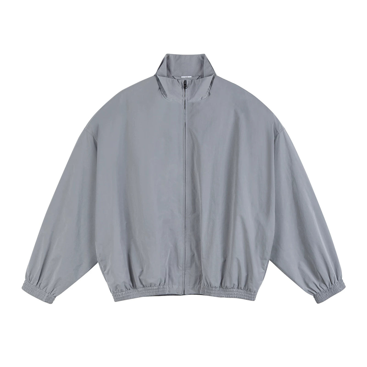 IDLT zip jacket, gray front.