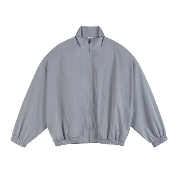 IDLT zip jacket, gray front.