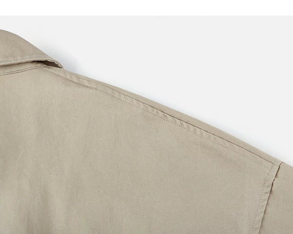 IDLT zip jacket, beige shoulder seam.