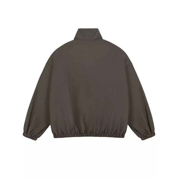 IDLT lined jacket, brown back.