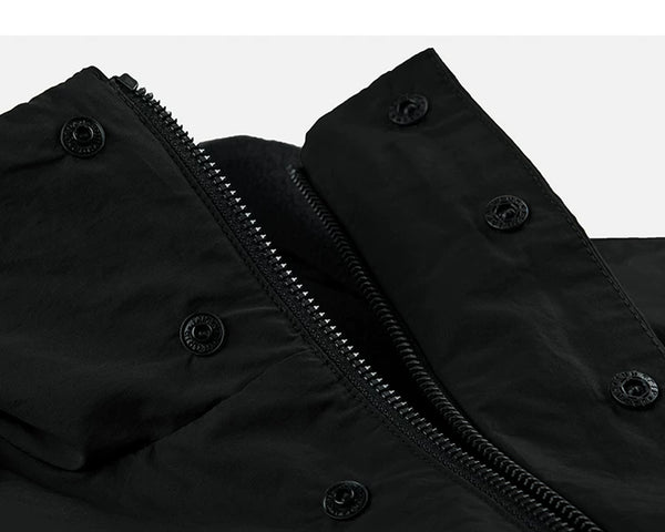 IDLT lined jacket, black zipper and snaps.