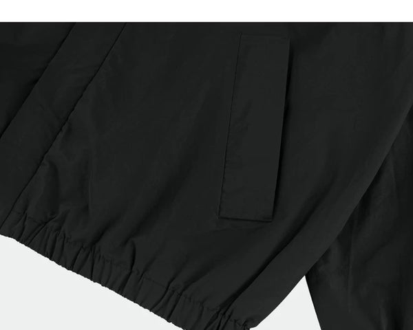 IDLT lined jacket, black side pocket.