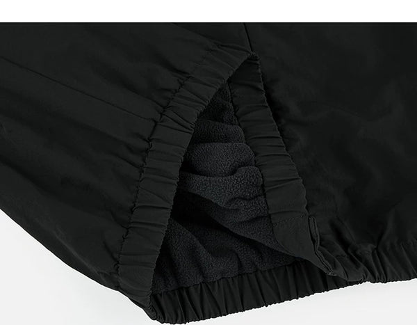 IDLT lined jacket, black folded hem and lining.