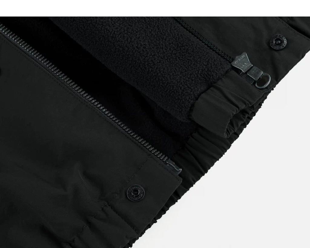 IDLT lined jacket, black inner zipper and hem.
