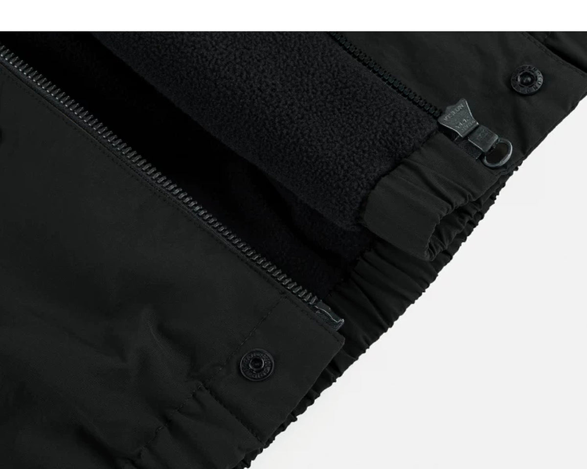 IDLT lined jacket, black inner zipper and hem.