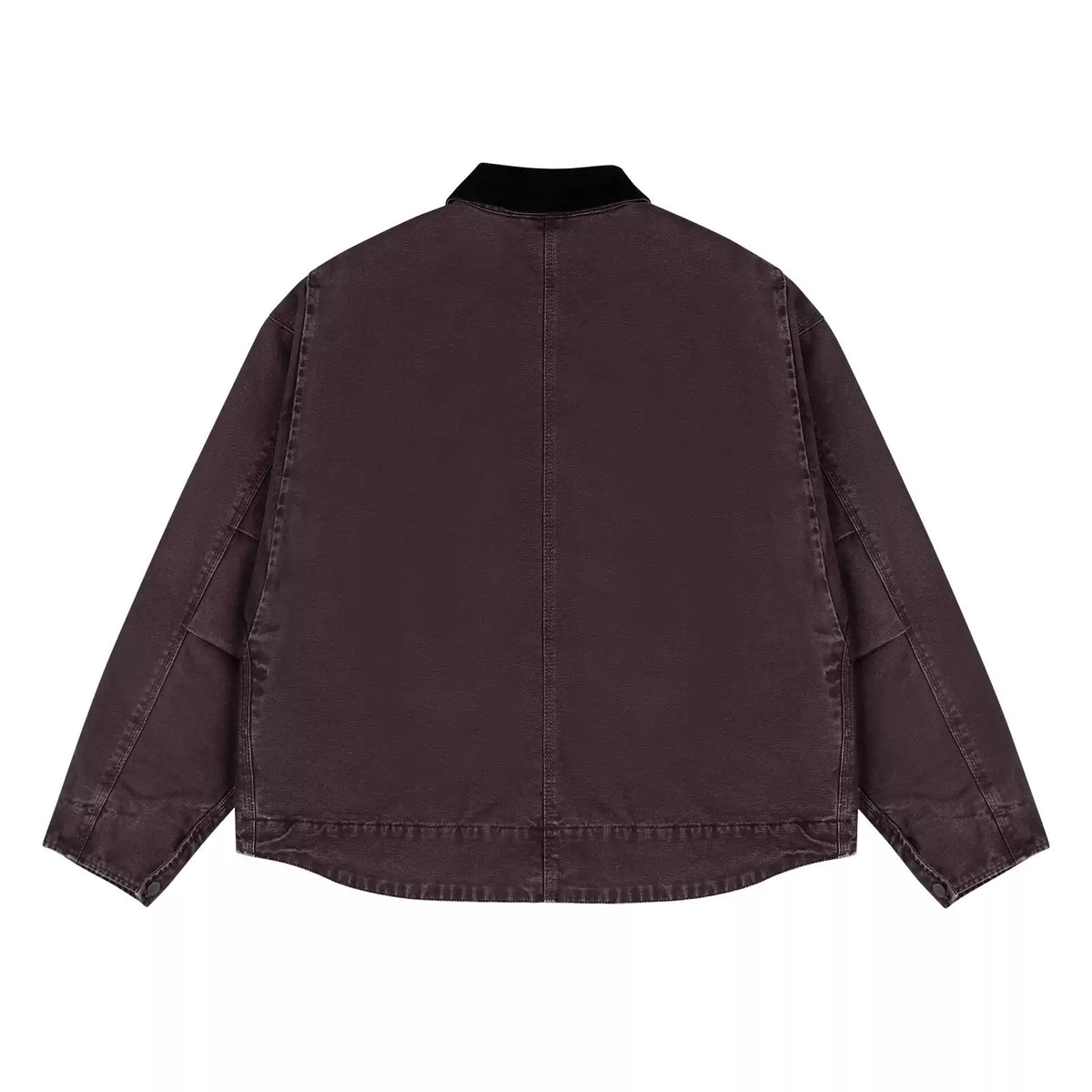 IDLT work jacket, burgundy back.