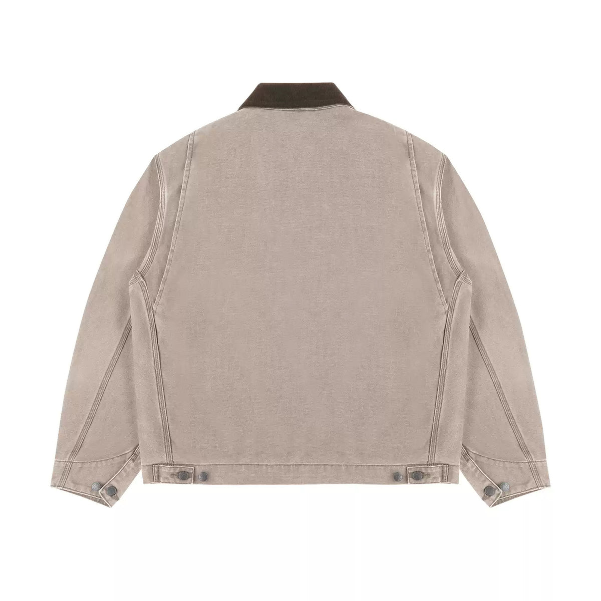 IDLT work jacket, beige back.