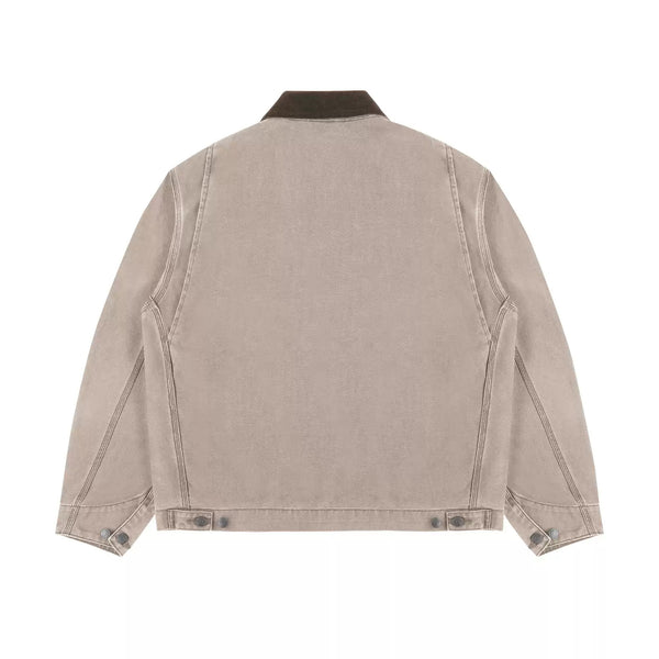 IDLT work jacket, beige back.
