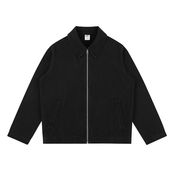 IDLT zip jacket, black front.