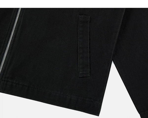 IDLT zip jacket, black side pocket.
