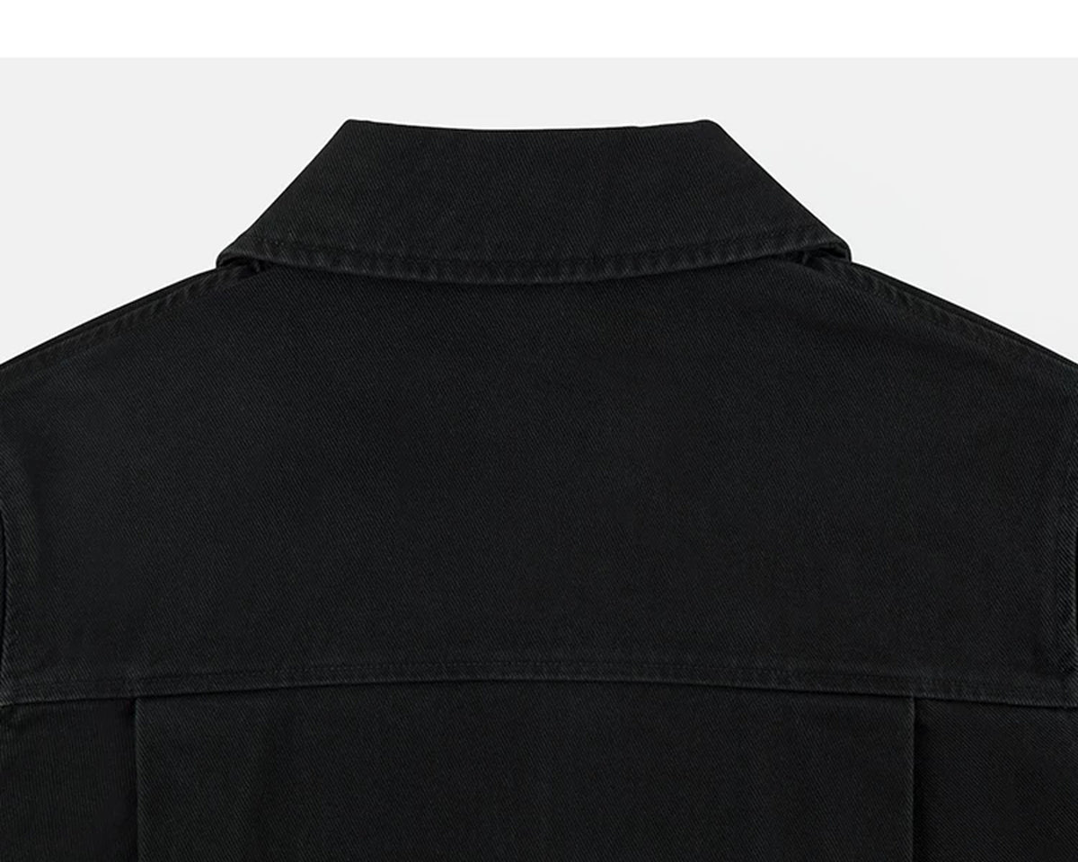 IDLT zip jacket, black back yoke.