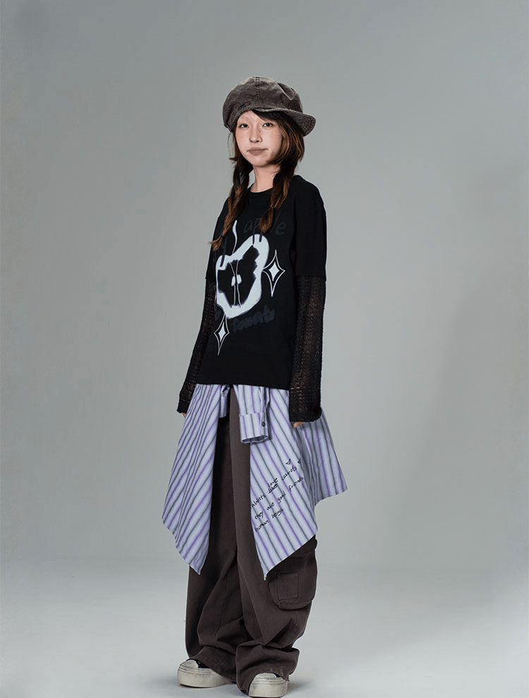 Ugly Apple Split - Sleeve Graphic Tee - COPPING THREADS - CT Coquette